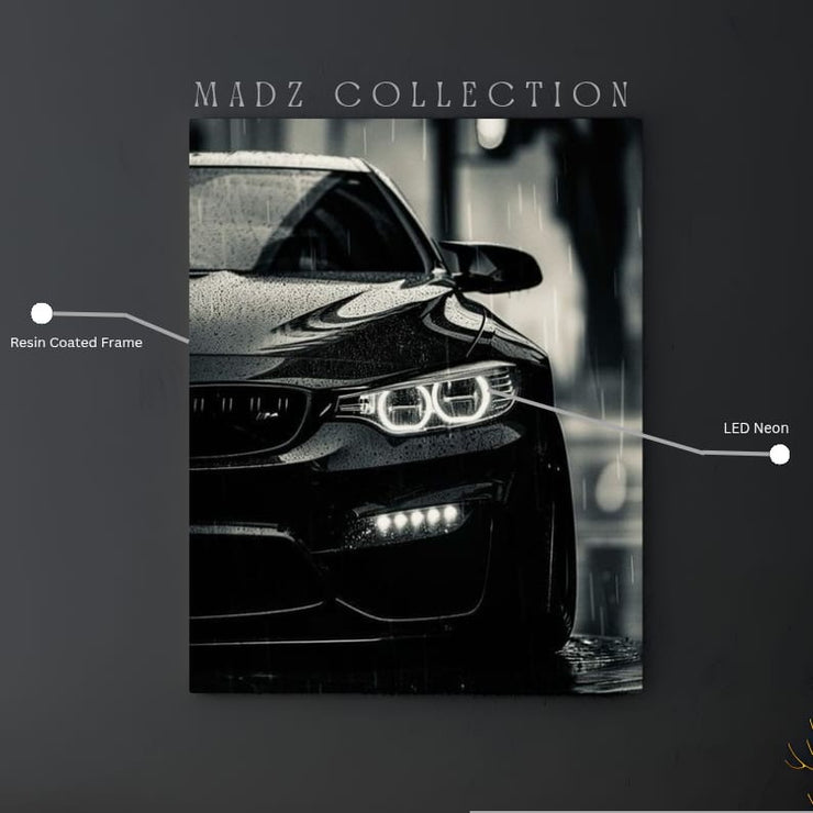BMW M4 Front DRLs White Round Light  | Resin Neon Frame | 4k Premium