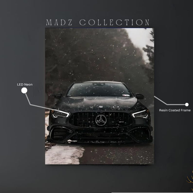 Mercedes-AMG E-Class Front White Light  | Resin Neon Frame | 4k Premium