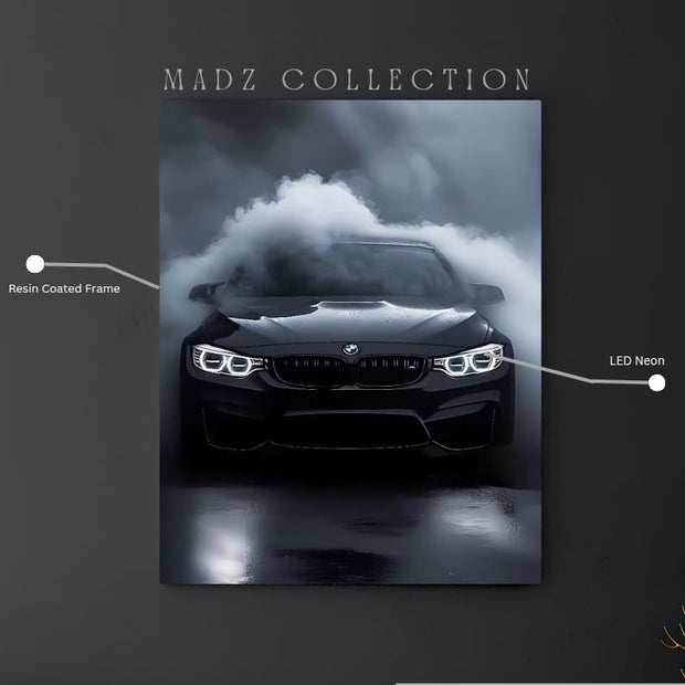 BMW M5 Front DRLs White Round Light  | Resin Neon Frame | 4k Premium