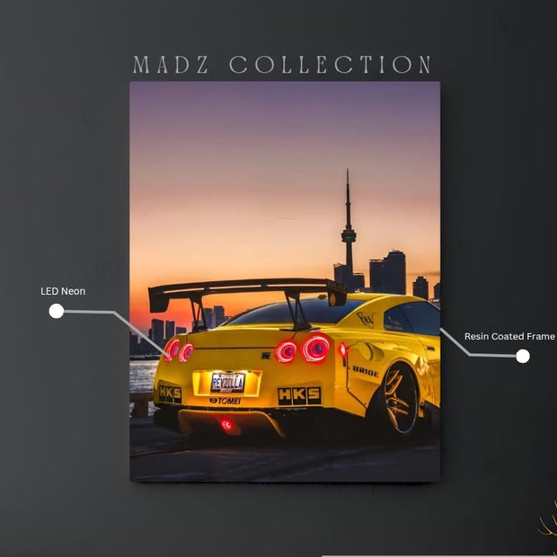 Nissan GTR Tail Red Light  | Resin Neon Frame | 4k Premium