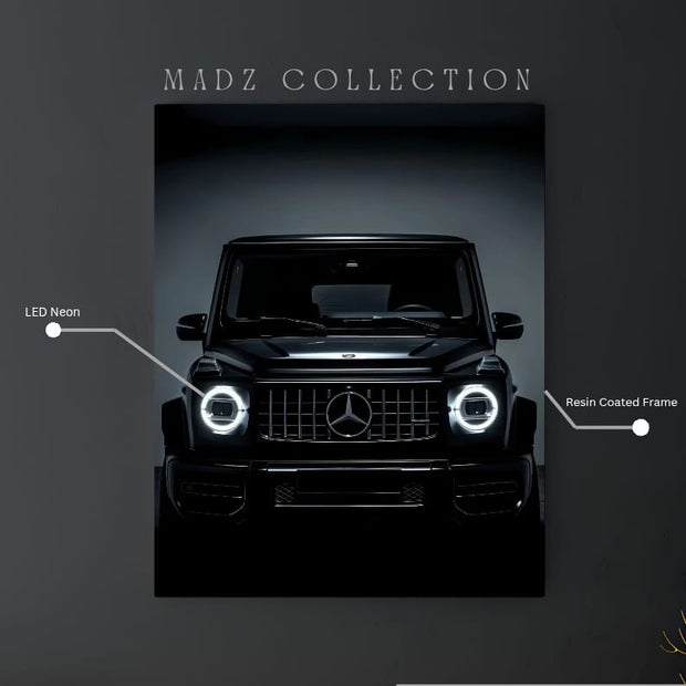 Mercedes G Wagon Front DRLs White Light | Resin Neon Frame | 4k Premium