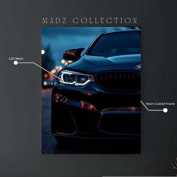 BMW M4 Front DRLs White Light | Resin Neon Frame | 4k Premium