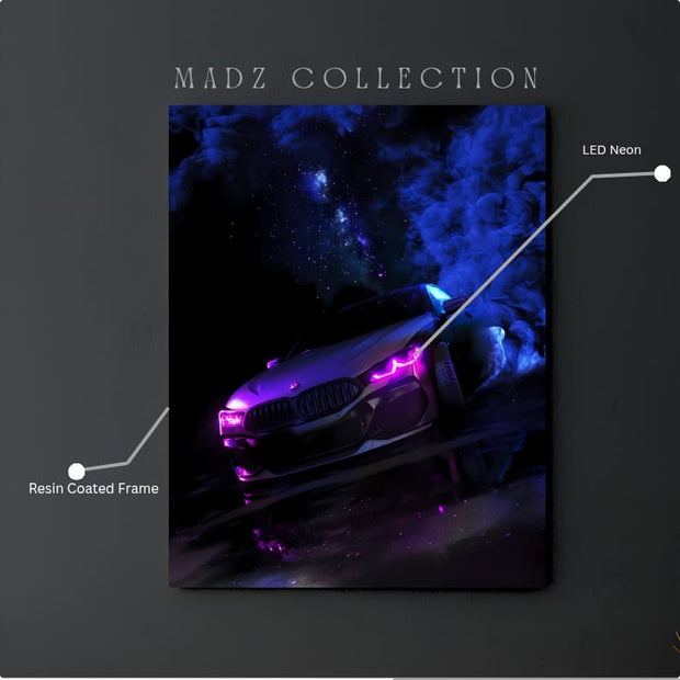 BMW M3 Front DRLs Pink Light | Resin Neon Frame | 4k Premium