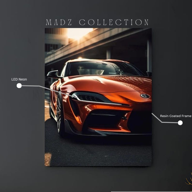 Toyota GR Supra Front DRLs White Light  | Resin Neon Frame | 4k Premium