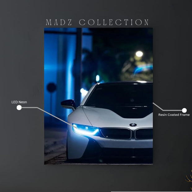 BMW I8 Front DRLs White Light  | Resin Neon Frame | 4k Premium