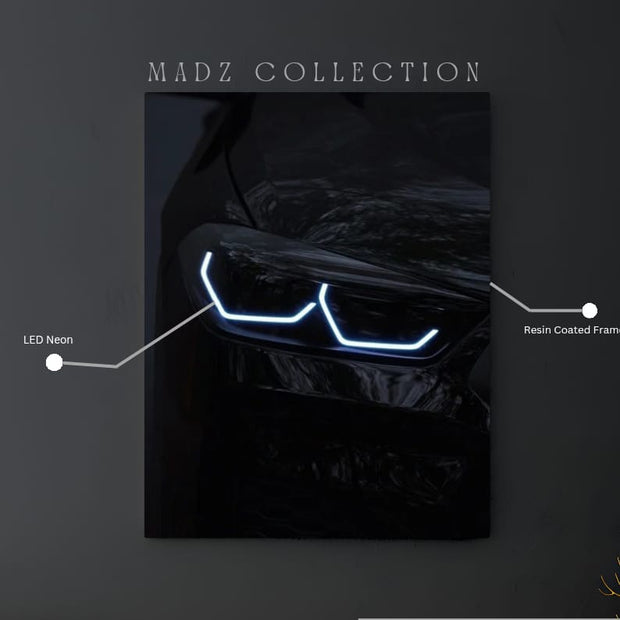 BMW M4 Front DRLs White Light  | Resin Neon Frame | 4k Premium