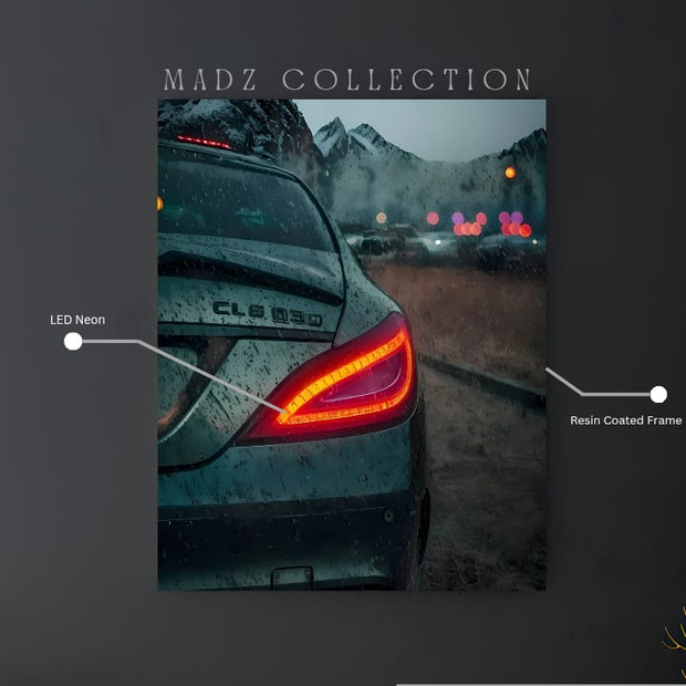 Mercedes-Benz CLS 63 AMG Back Red Light  | Resin Neon Frame | 4k Premium