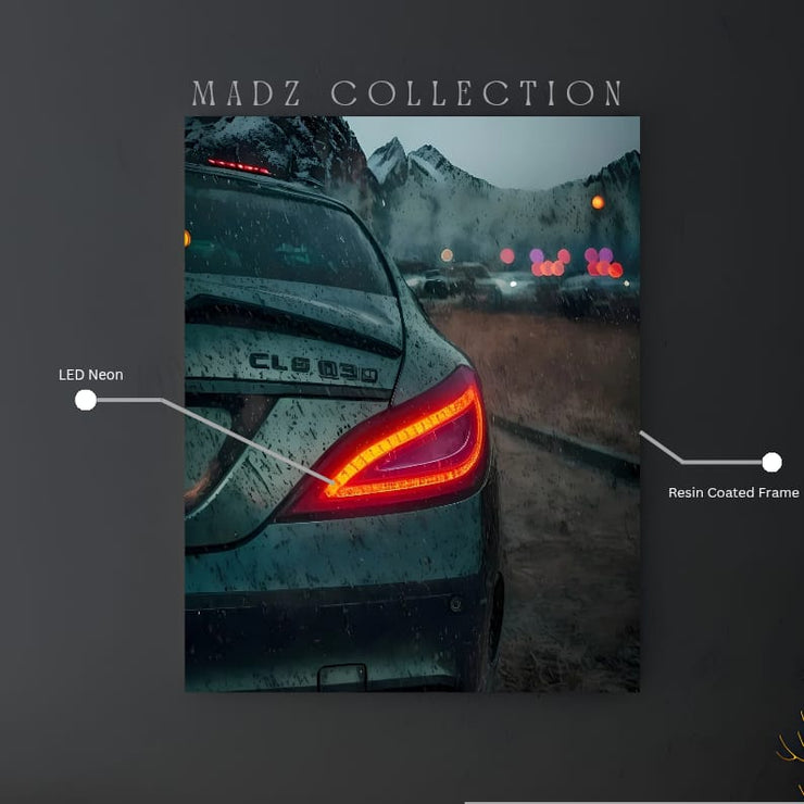 Mercedes-Benz CLS 63 AMG Back Red Light  | Resin Neon Frame | 4k Premium