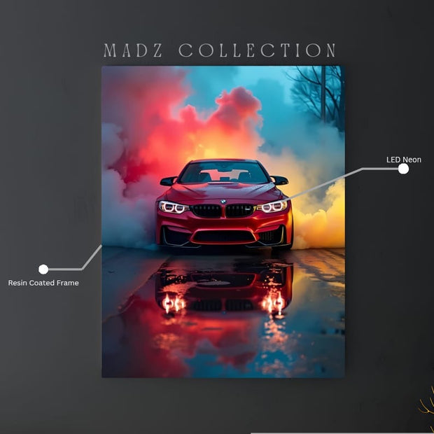 BMW M4 Front DRLs White Light | Resin Neon Frame | 4k Premium
