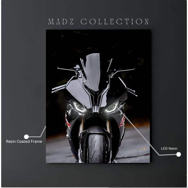 BMW S1000 RR Front DRLs White Light | Resin Neon Frame | 4k Premium