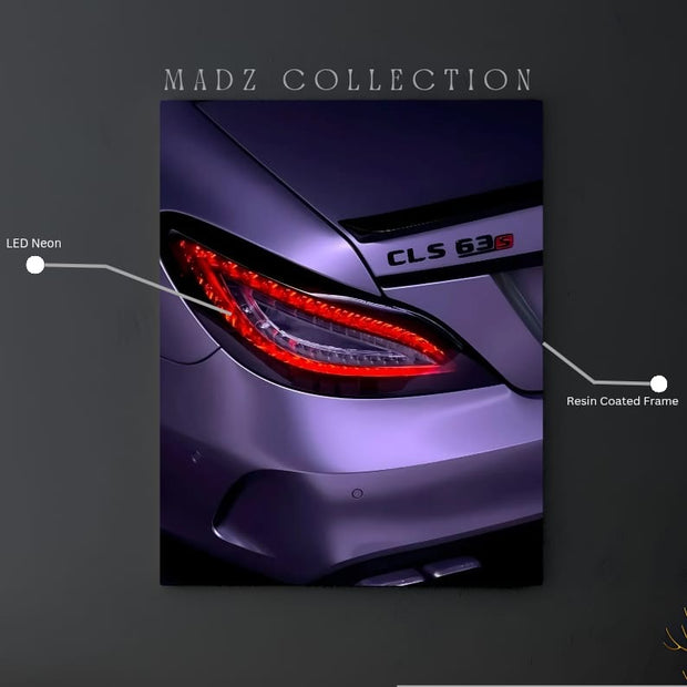 Mercedes-Benz CLS 63 AMG Tail Red Light  | Resin Neon Frame | 4k Premium