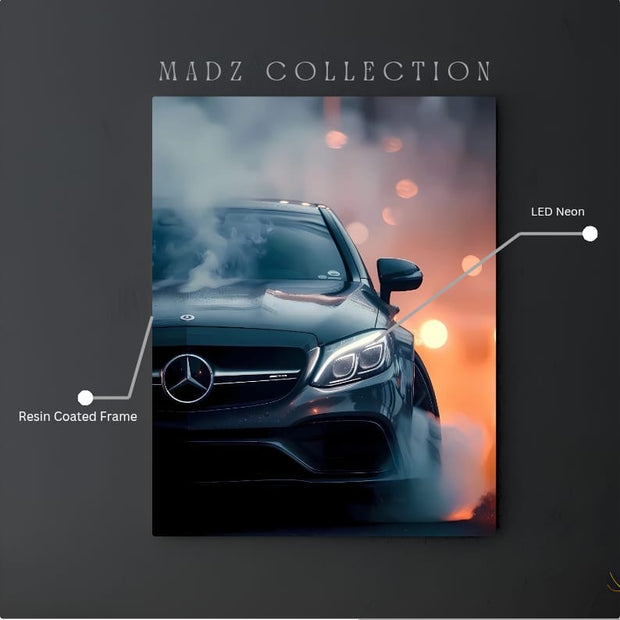 Mercedes-AMG C63 Front DRLs Strip White Light | Resin Neon Frame | 4k Premium
