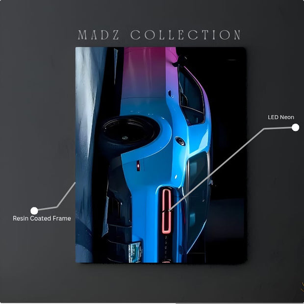 Dodge Challenger Tail Red Light | Resin Neon Frame | 4k Premium