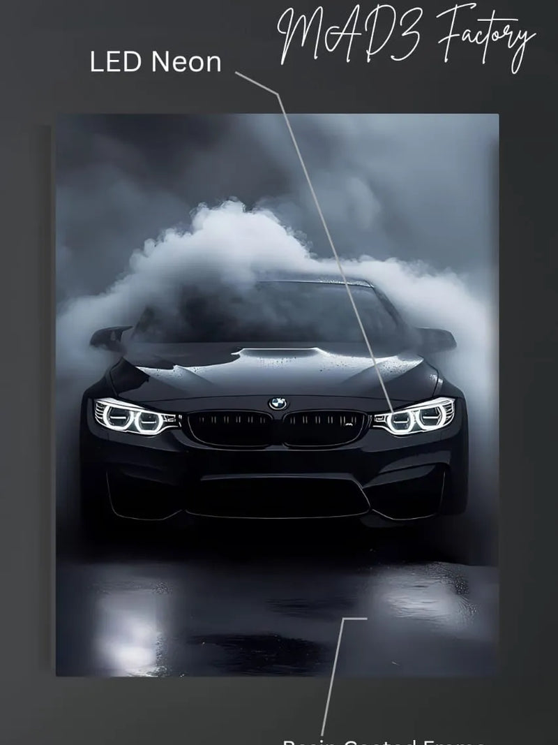 BMW M5 Front DRLs White Round Light  | Resin Neon Frame | 4k Premium