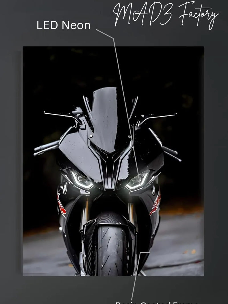 BMW S1000 RR Front DRLs White Light | Resin Neon Frame | 4k Premium
