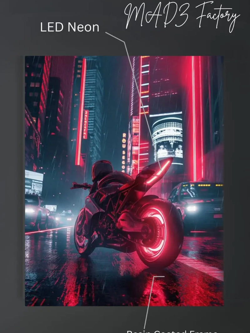 Ducati Panigale V4 Bike  Light | Resin Neon Frame | 4k Premium