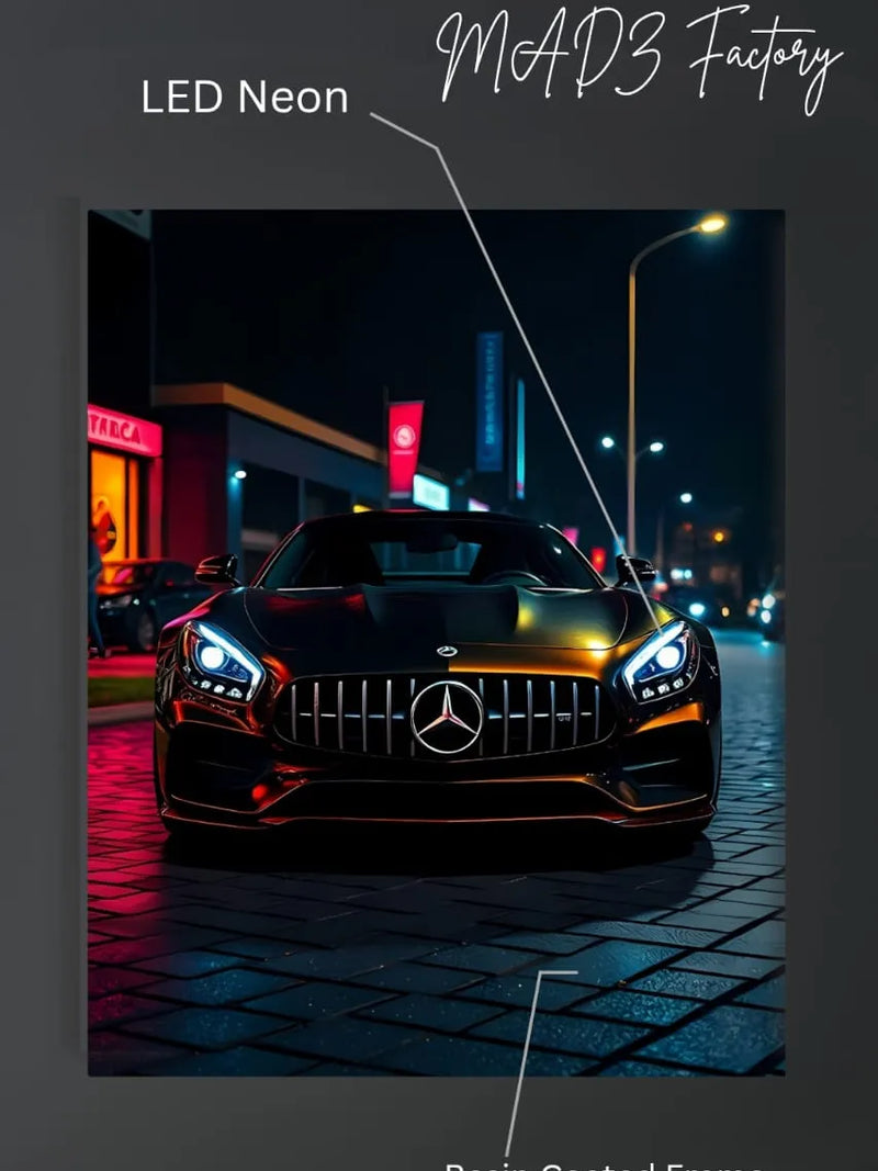 Mercedes S Class Front DRLs White Light | Resin Neon Frame | 4k Premium