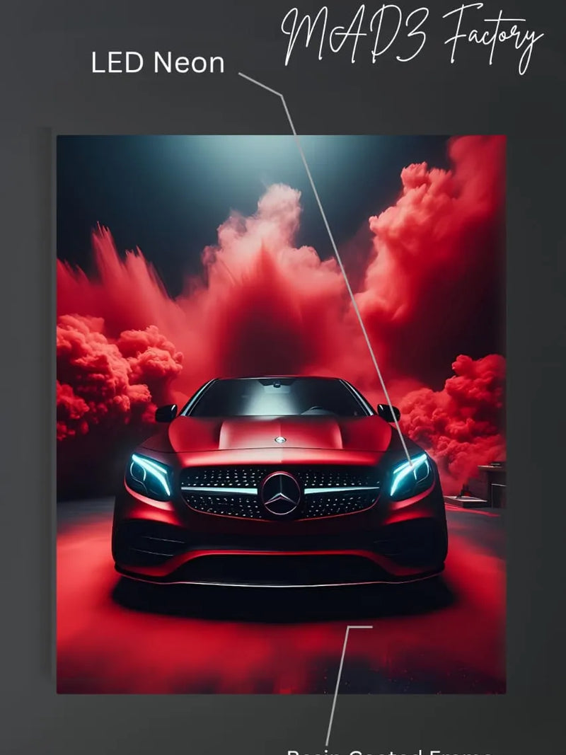 Mercedes-Benz S-Class Coupe Front DRLs White Light  | Resin Neon Frame | 4k Premium