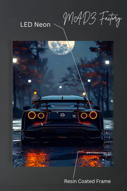 Nissan GTR Tail Round Red Light | Resin Neon Frame | 4k Premium – MADZ ...