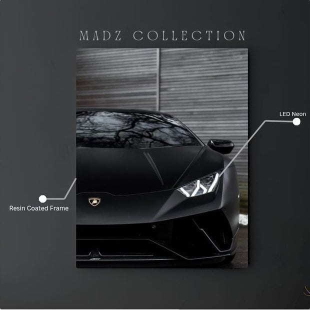 Lamborghini Aventador Front DRLs White Light | Resin Neon Frame | 4k Premium