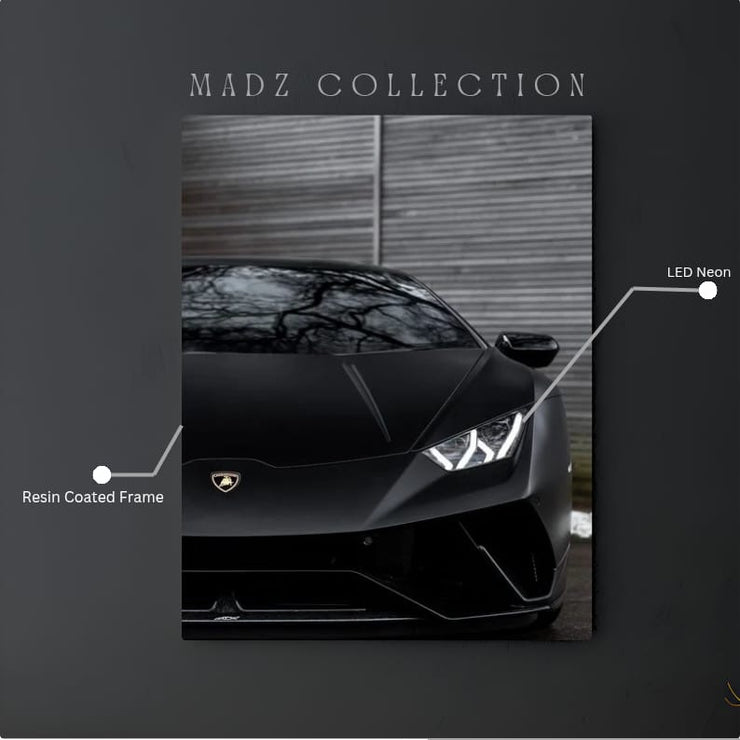Lamborghini Aventador Front DRLs White Light | Resin Neon Frame | 4k Premium