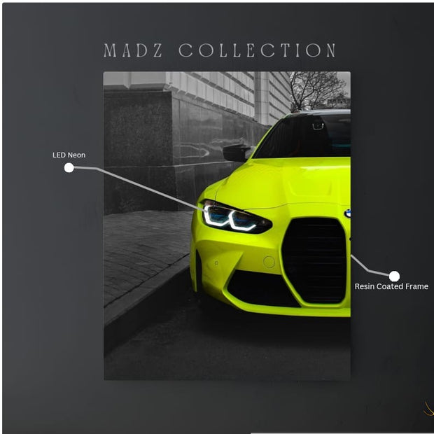 BMW M5 Front DRLs White Light | Resin Neon Frame | 4k Premium