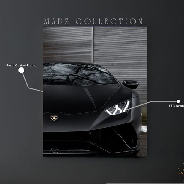 Lamborghini Aventador Front DRLs White Light  | Resin Neon Frame | 4k Premium