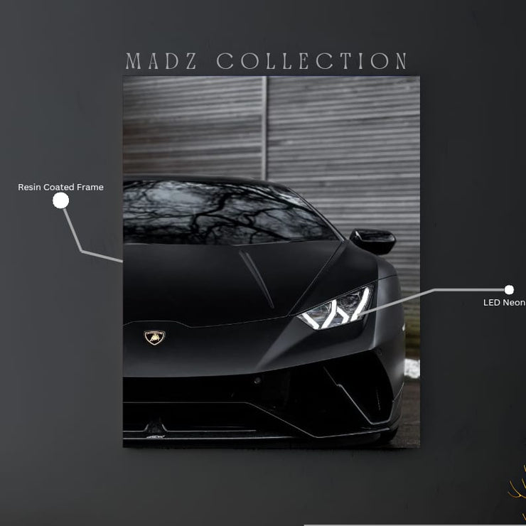 Lamborghini Aventador Front DRLs White Light  | Resin Neon Frame | 4k Premium