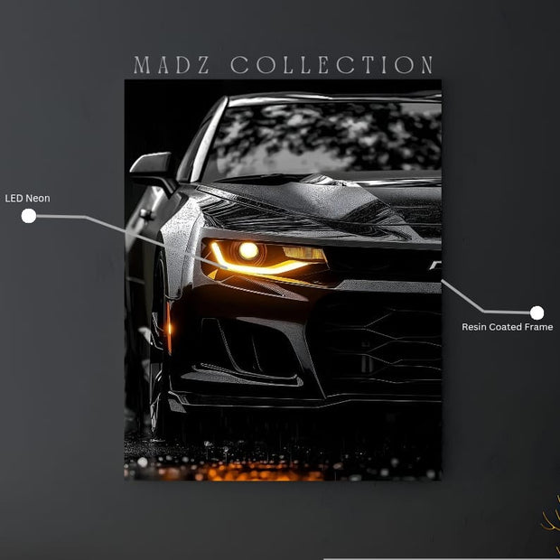BMW M5 Front DRLs Yellow Light  | Resin Neon Frame | 4k Premium