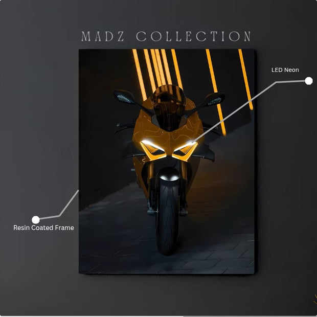 Ducati Panigale Front DRLs White Light | Resin Neon Frame | 4k Premium