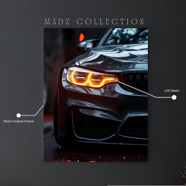 BMW M Series Front DRLs Yellow Light | Resin Neon Frame | 4k Premium