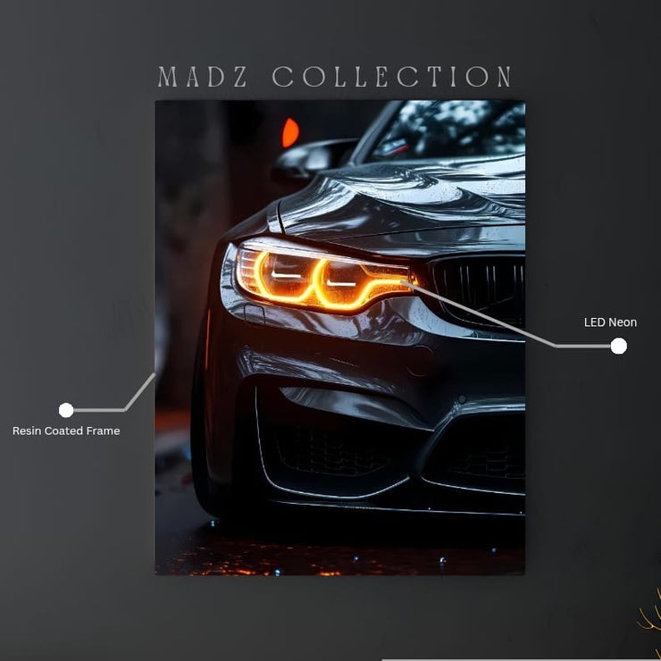 BMW M Series Front DRLs Yellow Light | Resin Neon Frame | 4k Premium