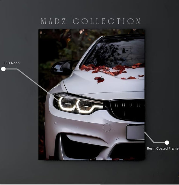 BMW M3 Front DRLs White Light | Resin Neon Frame | 4k Premium