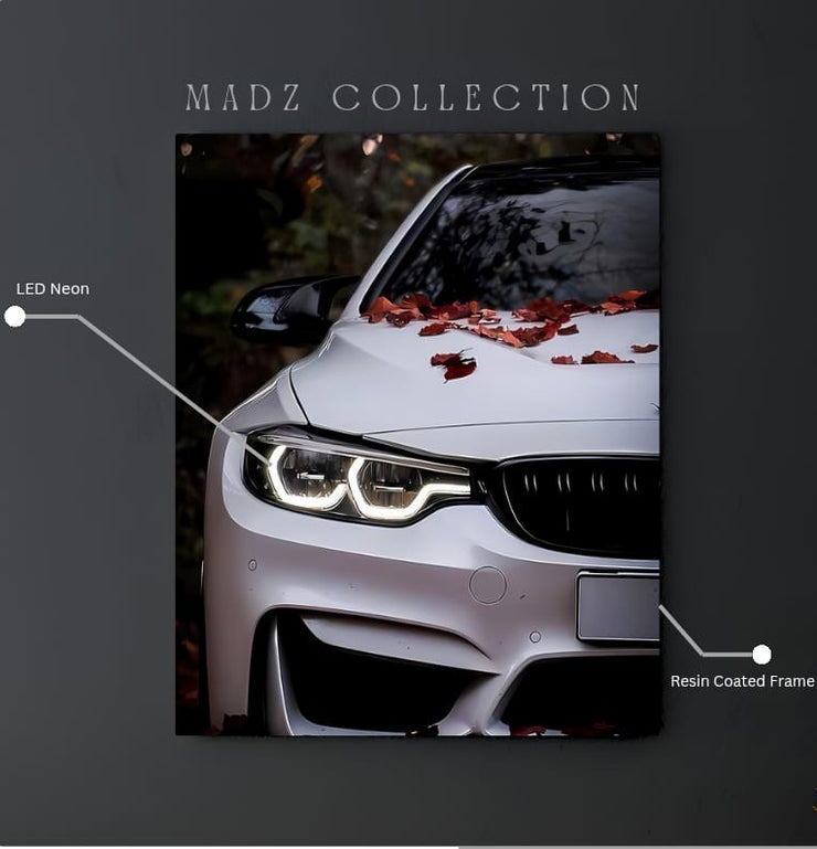 BMW M3 Front DRLs White Light | Resin Neon Frame | 4k Premium