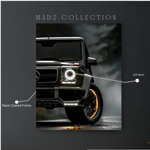 Mercedes Front DRLs Round White Light | Resin Neon Frame | 4k Premium