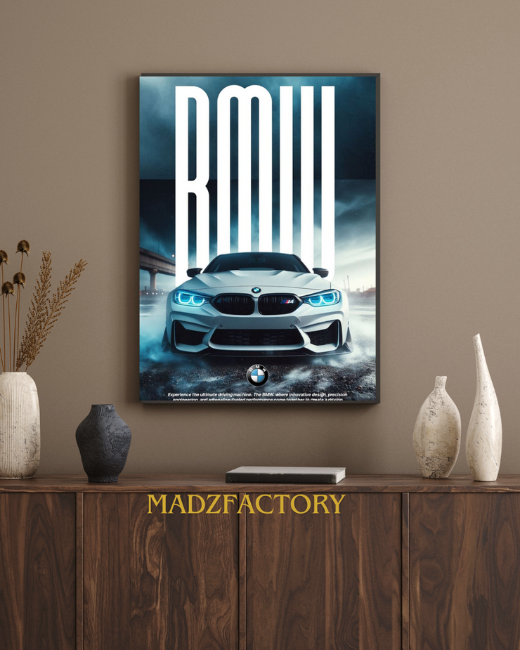 BMW Poster CAR| AUTOMOBILE | 4K METAL PLATE