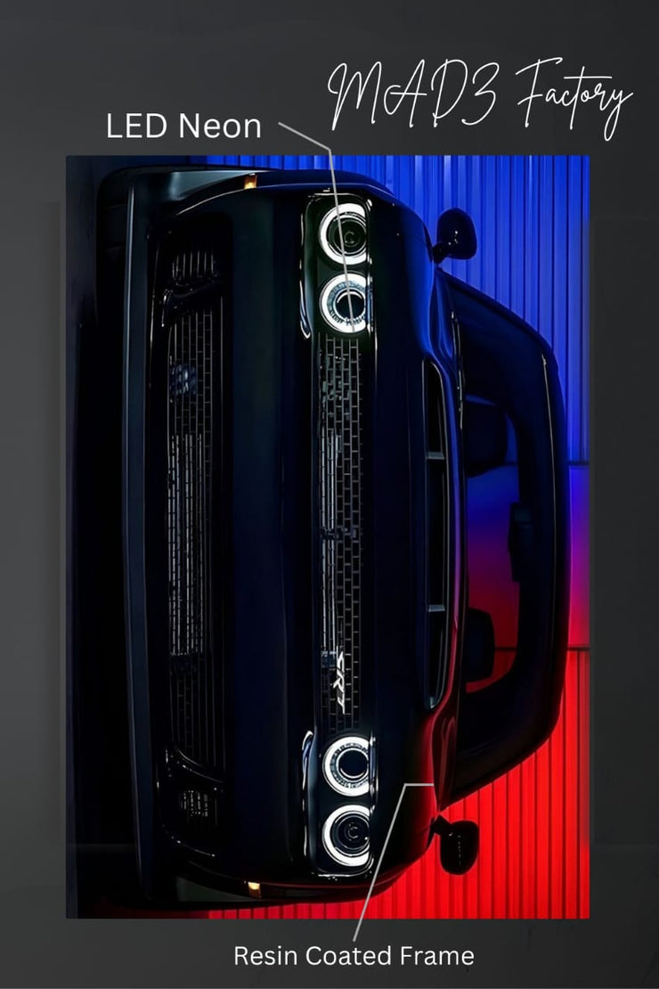 Dodge Challenger Front DRLs White Light | Resin Neon Frame | 4k Premium