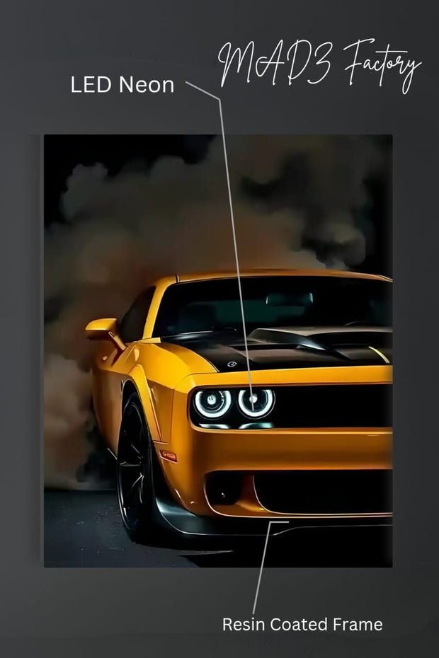 Dodge Challenger SRT Front DRLs White | Resin Neon Frame | 4k Premium