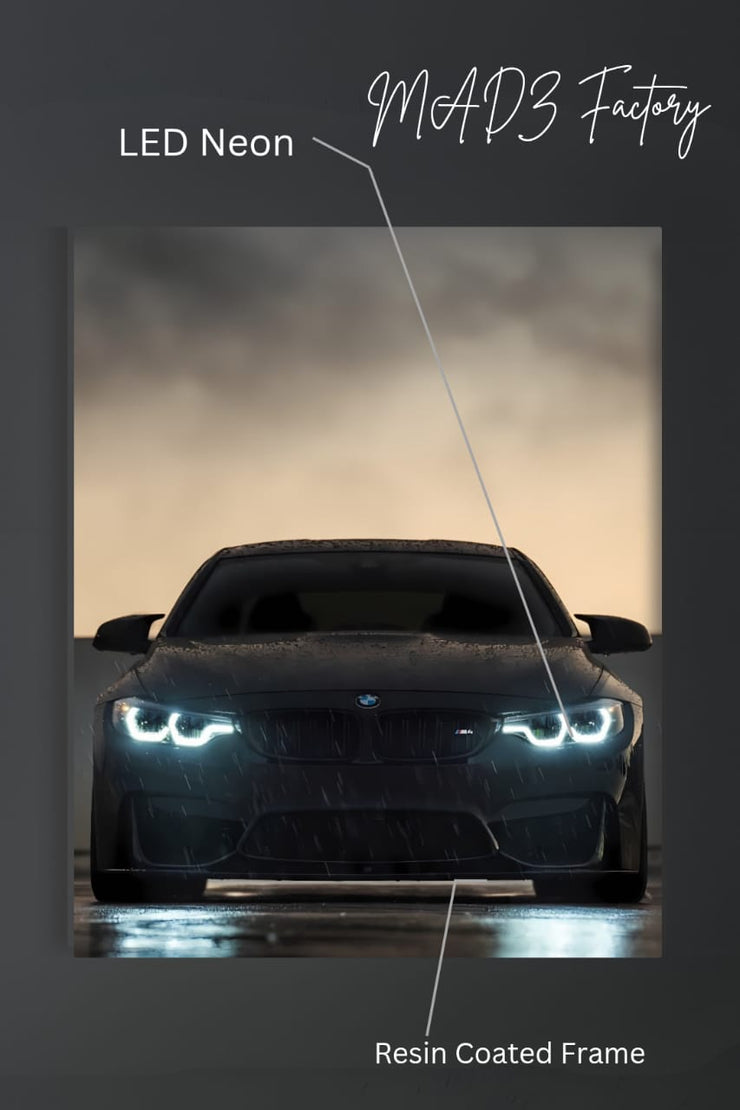 BMW M3 Front DRLs White Light | Resin Neon Frame | 4k Premium