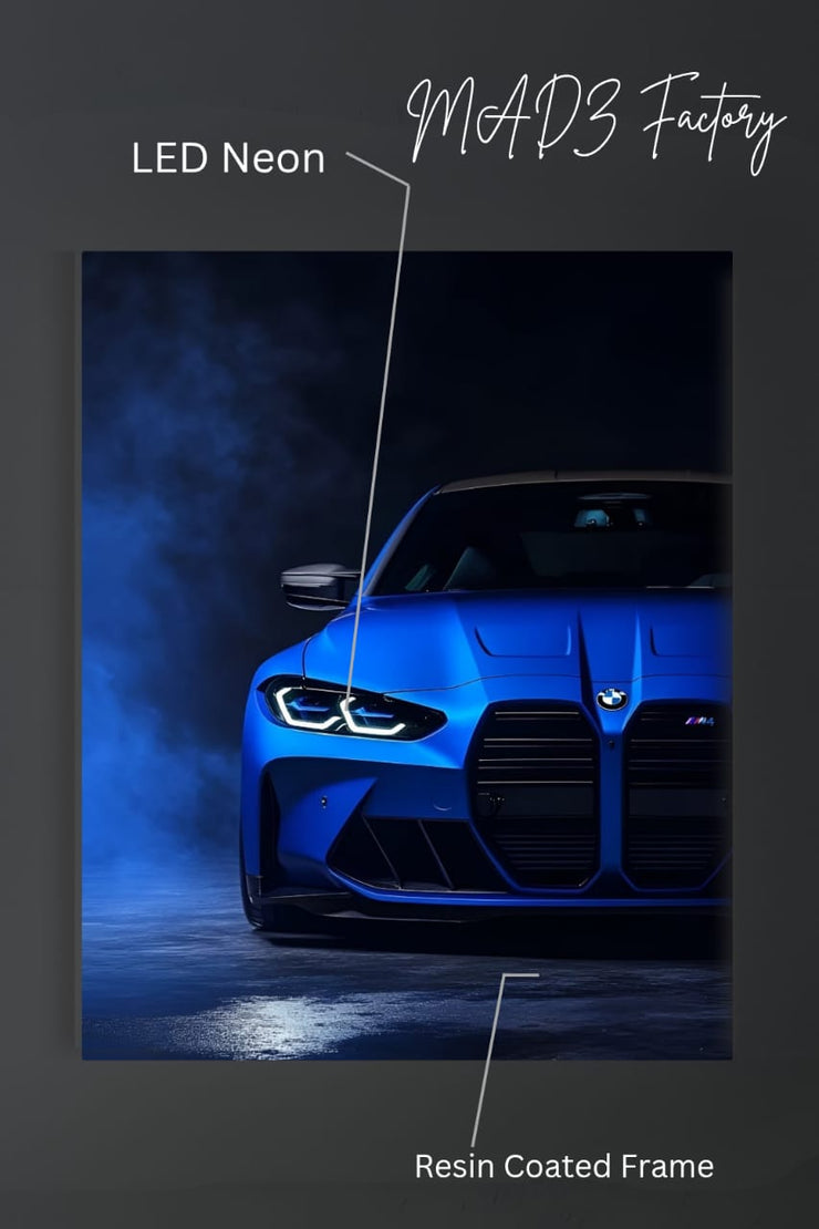 BMW M4(G82) Front DRLs White Light  | Resin Neon Frame | 4k Premium