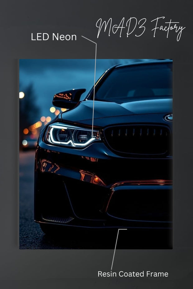 BMW M4 Front DRLs White Light | Resin Neon Frame | 4k Premium