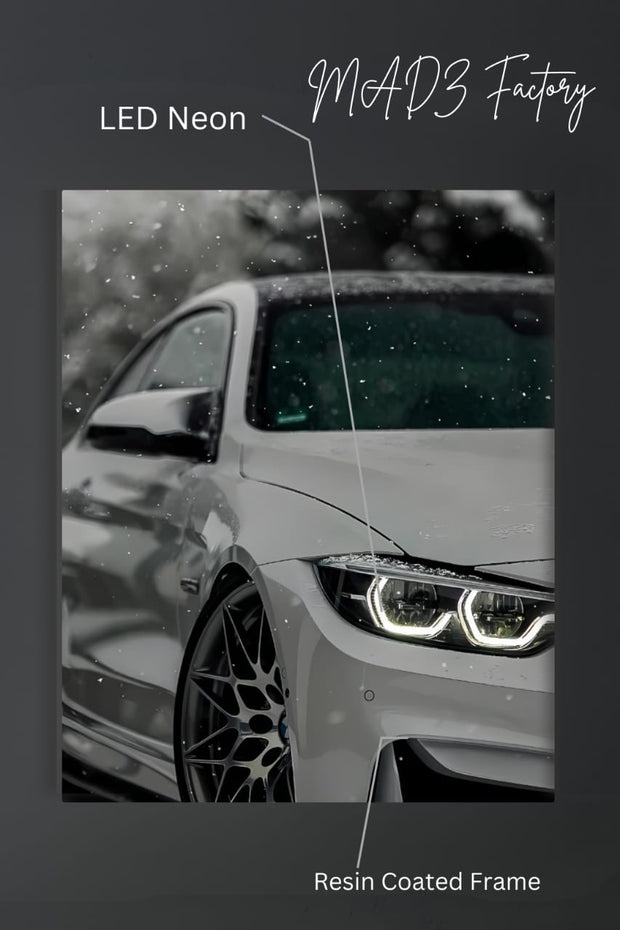 BMW M3 Front DRLs White Light | Resin Neon Frame | 4k Premium