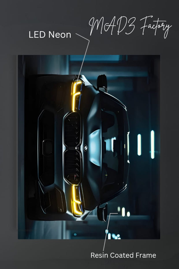 BMW M3 Front DRLs Yellow Light | Resin Neon Frame | 4k Premium