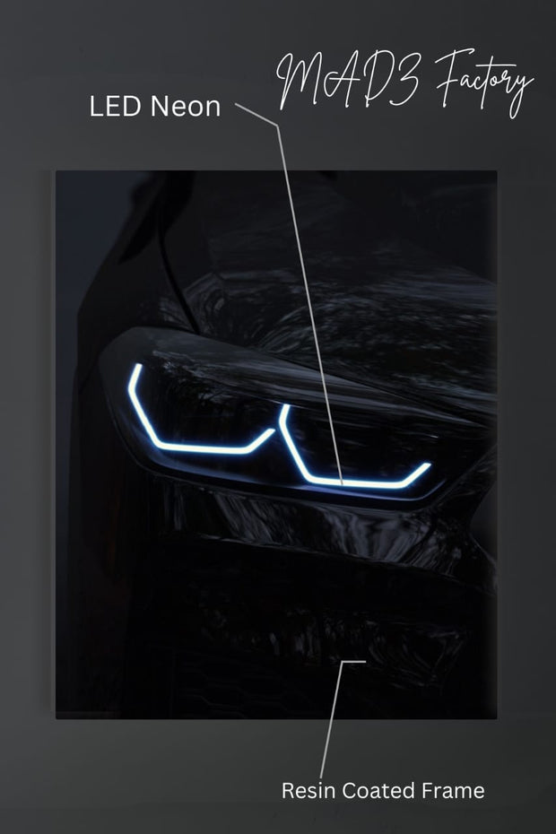 BMW M4 Front DRLs White Light  | Resin Neon Frame | 4k Premium