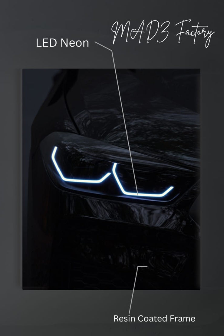 BMW M4 Front DRLs White Light  | Resin Neon Frame | 4k Premium