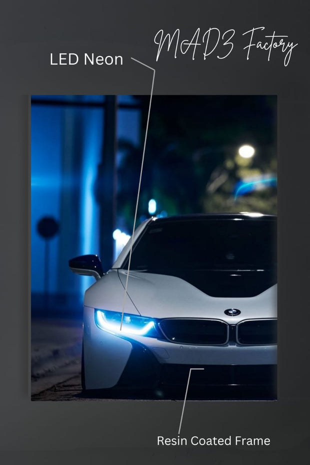 BMW I8 Front DRLs White Light  | Resin Neon Frame | 4k Premium