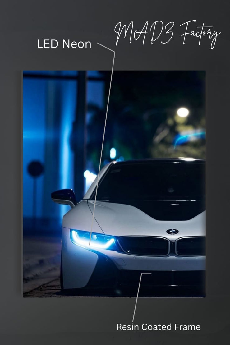 BMW I8 Front DRLs White Light  | Resin Neon Frame | 4k Premium