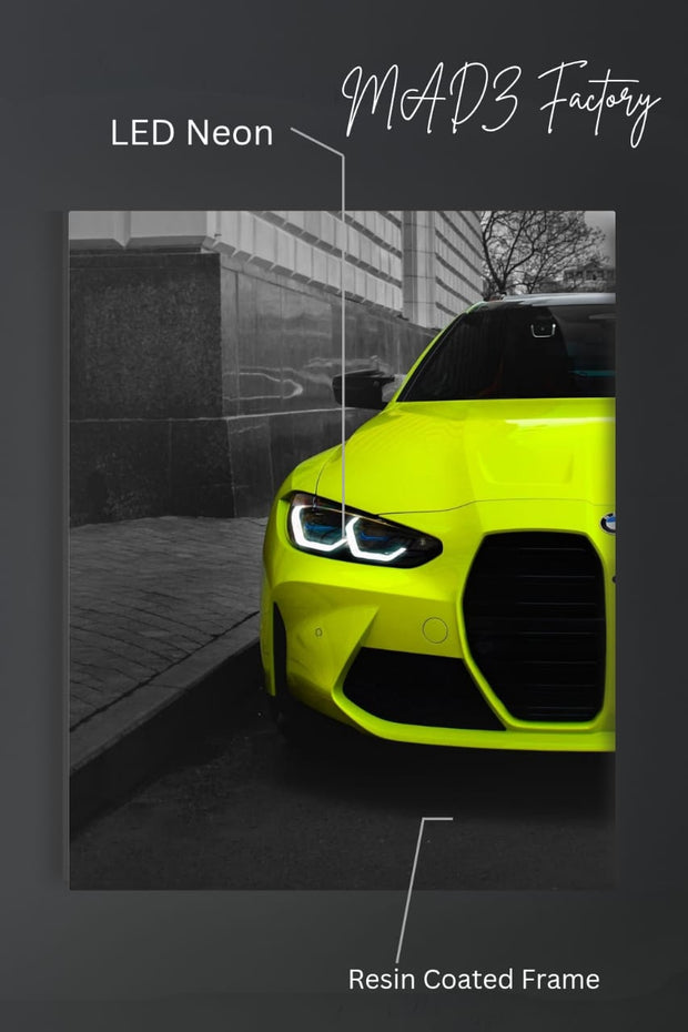 BMW M5 Front DRLs White Light | Resin Neon Frame | 4k Premium
