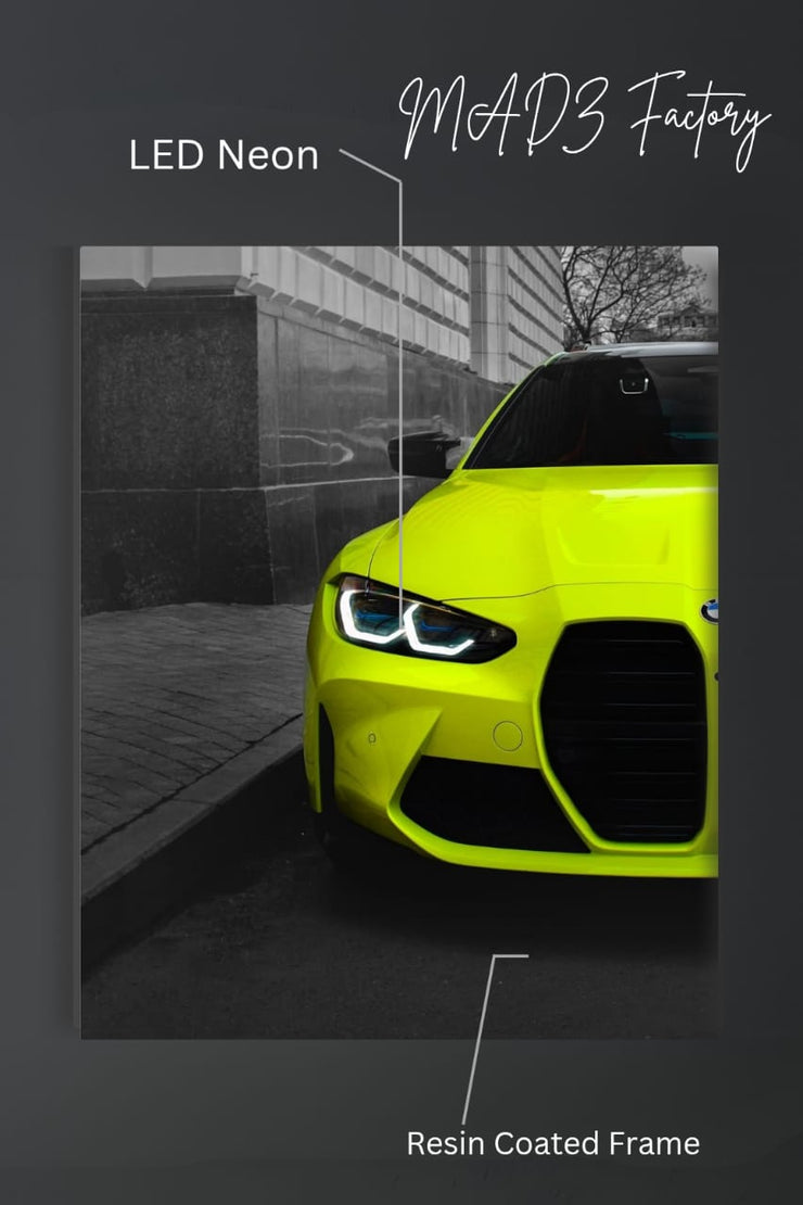BMW M5 Front DRLs White Light | Resin Neon Frame | 4k Premium