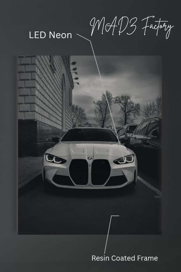 BMW M5 Front DRLs White Light | Resin Neon Frame | 4k Premium
